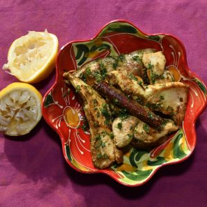 pollo con limón y canela